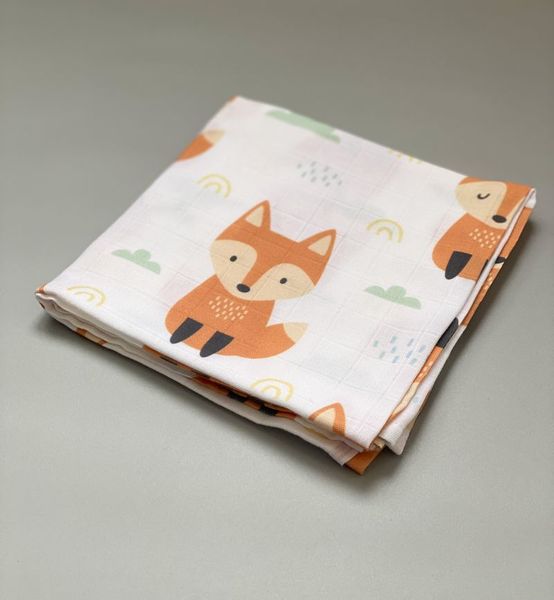 Муслиновая пелёнка "Cute Foxes" Pel(musl)-CuFox-90 фото